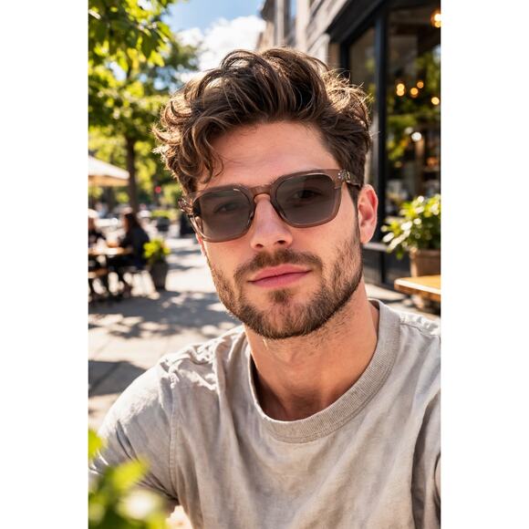 RAEN West Ghost Sunglasses Translucent Brown 55-19-145 Gray Lenses - Picture 2 of 15